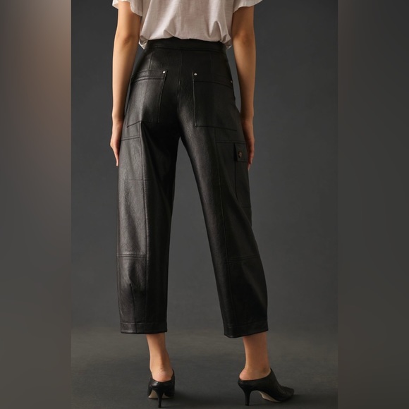 By Anthropologie Faux Leather Utility Cargo Pants - Picture 5 of 13